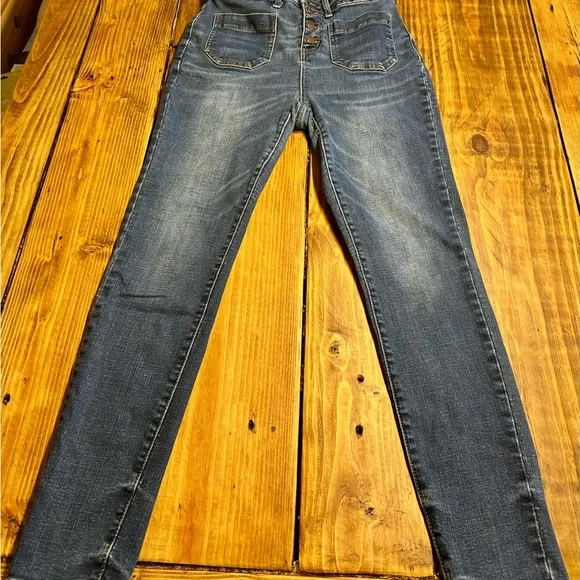 Judy Blue High Rise Blue Jeans with Modern Wash Button Fly Size 9/29 - Picture 3 of 8